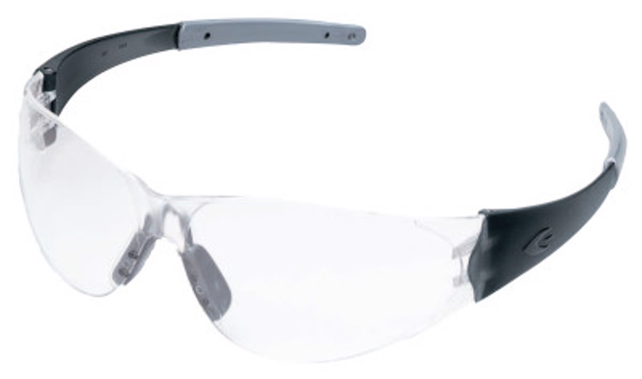 CK2 Series Safety Glasses, Clear Lens, Polycarbonate, Smoke Frame