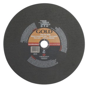 Carbo Gold Reinforced Cut-Off Wheel, 05539507086, Type 01, 14" Diameter, 3/32" Thickness, 1" Arbor