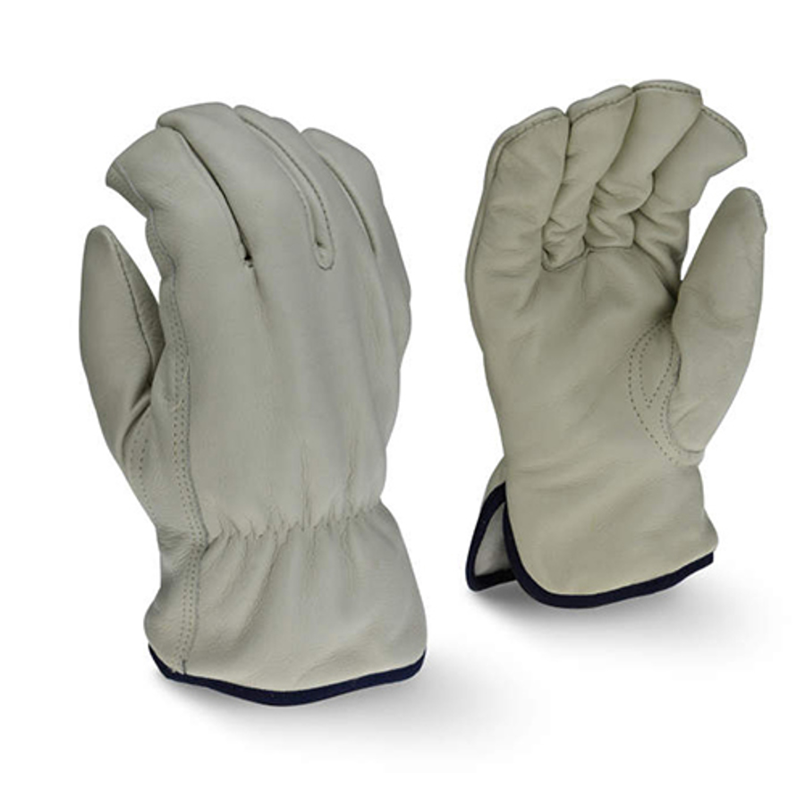 Premium Cowhide Leather Drivers Gloves w/Thinsulate Lining, RWG4425, Gray