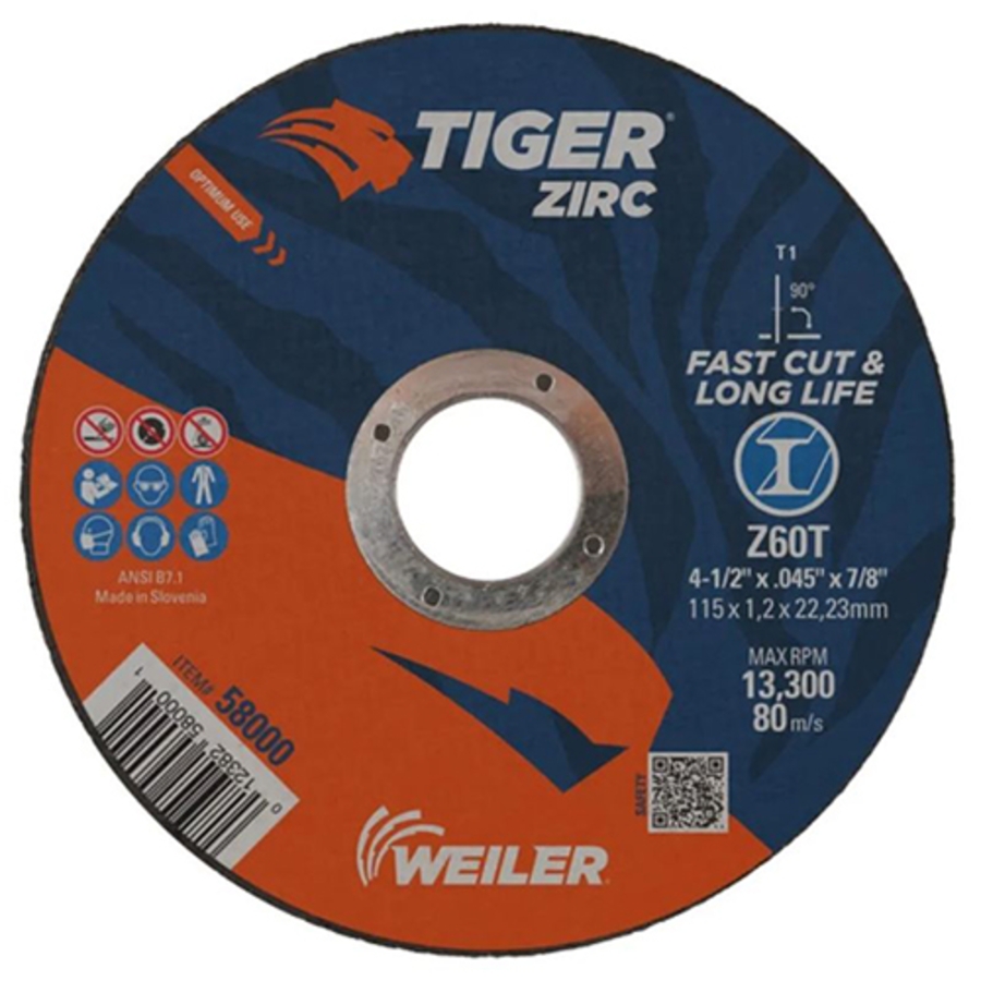 Tiger Zirc Cut-Off Wheel, Type 1