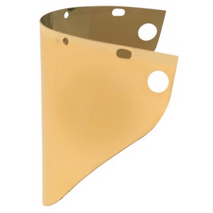 High Performance Faceshield Windows, Gold, Extended View, 19-3/4 in x 9 in