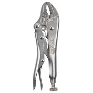 Original Curved Jaw Locking Pliers w/Wire Cutter, Opens to 1.125", Alloy Steel