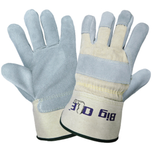 Big Ole Premium Split Cowhide Leather Palm Gloves, 2100, Gray