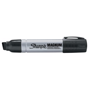 Magnum Permanent Marker, 44001, Jumbo Chisel Tip, Black