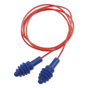 AirSoft Reusable Earplugs, AS-30R, Blue/Red, Corded, 27 dB