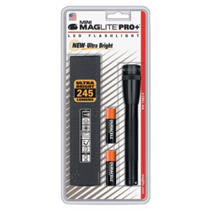 Mini MAG-Lite Pro+ Flashlight, 2 AA, Black
