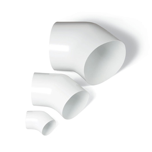 PVC Low Profile Victaulic 45, .020" Thickness, White