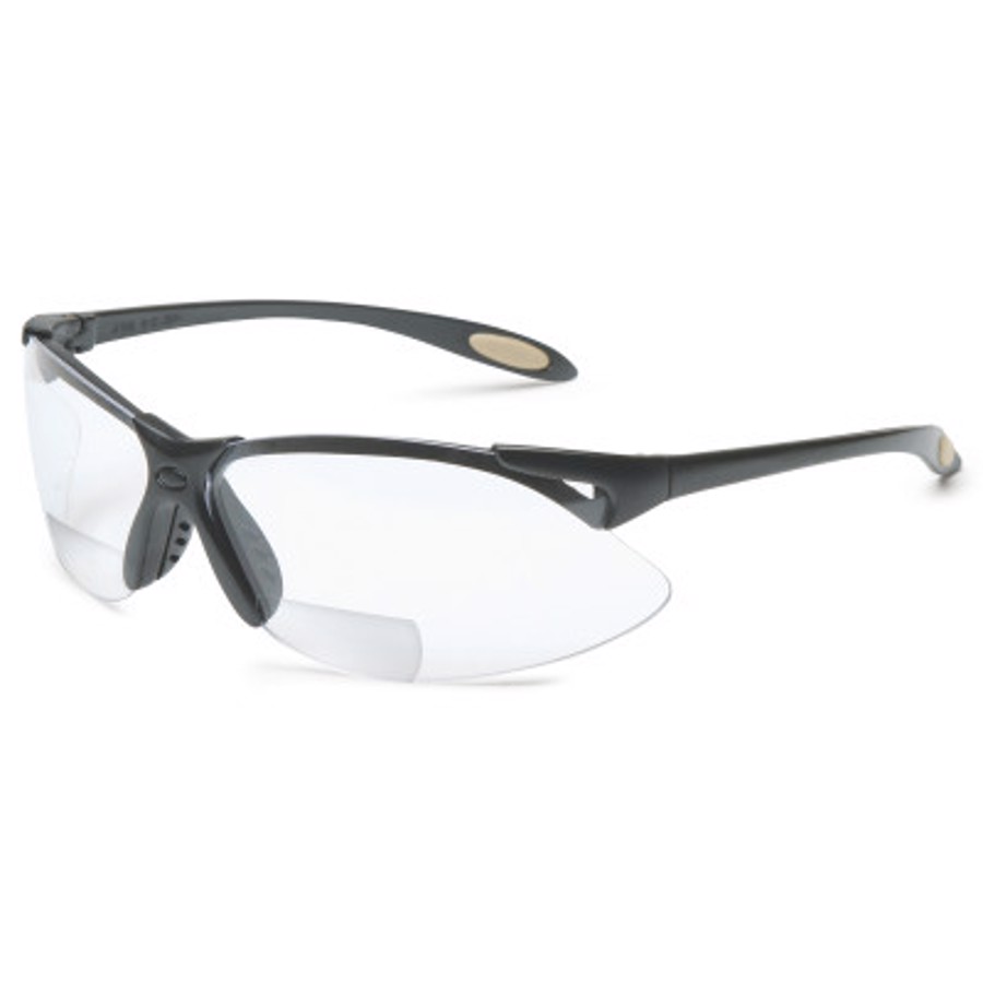 Honeywell A900 Series Safety Readers, A951, +2.0, Clear Lens, Black Frame, Hard Coat, Bifocal