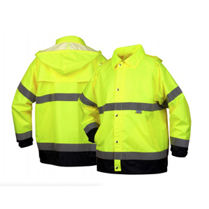 Class 3 Premium Rainwear Jacket, RRWJ3110, Hi-Vis Lime
