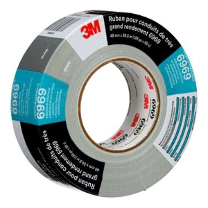 Extra Heavy Duty Duct Tape, 6969, Silver, 1.88" x 60 yd x 10.7 mil