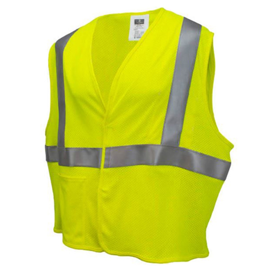 Class 2 Premium FR Modacrylic/Kevlar Mesh Safety Vest, SV97-M2VGMFR, Hi-Vis Green