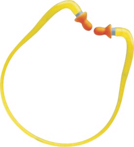 Hearing Earplug Band, QB1HYG, Orange, Banded, 27 dB