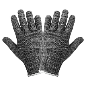 Standard Weight Cotton/Polyester String Knit Gloves, S55G, Gray