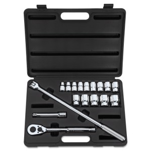 17 Piece Socket Sets, 1/2 in, 12 Point