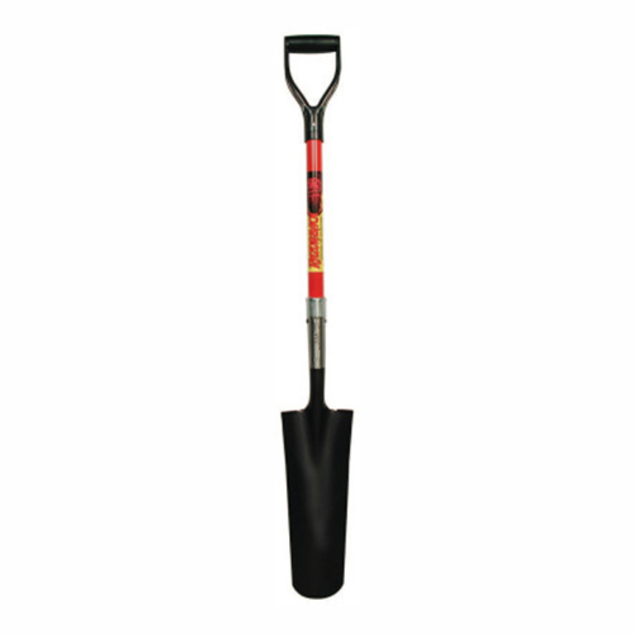 Drain & Post Spades, 16 X 4-3/4 Round Blade, 30 in Fiberglass ABS D-Grip Handle