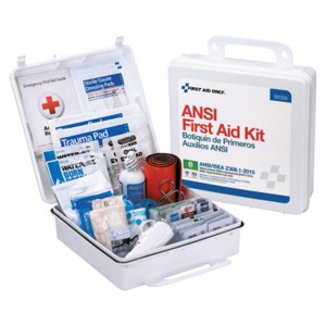 50 Person Bulk First Aid Kit, 90566, Weatherproof Plastic, Wall Mount