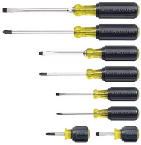 8 Piece Phillips Cushion-Grip Screwdriver Set, Slotted