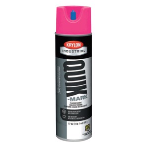 Quik-Mark Inverted Marking Paint, Water-Based, Fluorescent Pink, 17oz