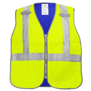Bullhead Safety Cooling Vest, GLO-CV1, Hi-Vis Green