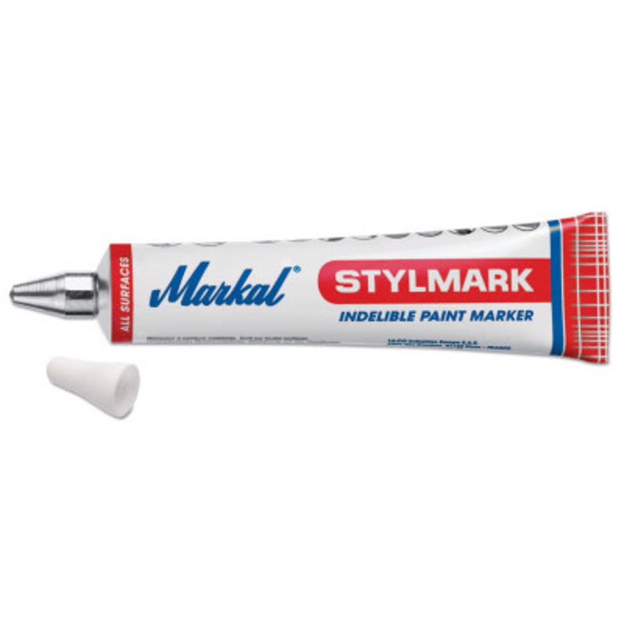 Stylmark Metal Ball Tip Paint Marker, 096652, 3mm Tip, White