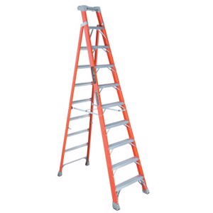 FS1500 Series Fiberglass Step Ladder, 10 ft x 27 7/8 in, 300 lb Capacity