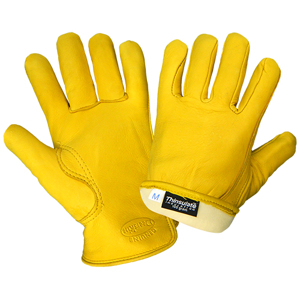 Premium Grade Grain Deerskin Insulated Drivers Gloves, 3200DTH, Gold
