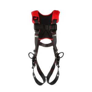 P200 Comfort Vest Style Positioning Harness, Black/Red, D-Ring