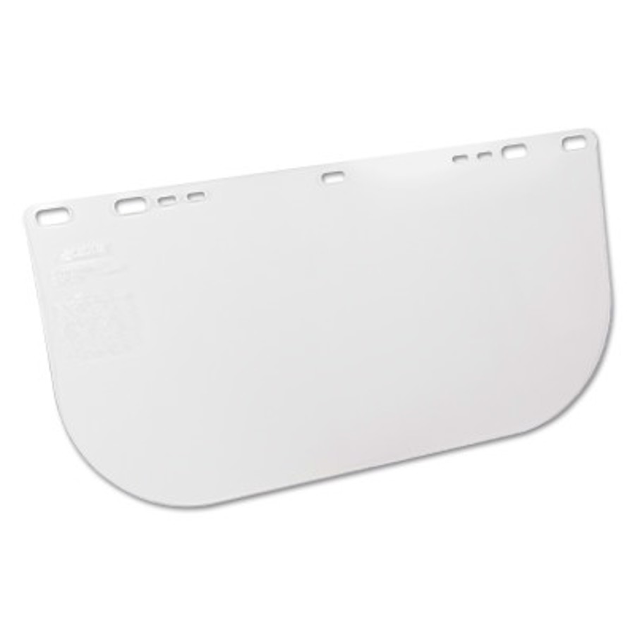 F20 Polycarbonate Face Shields, Unbound, Clear, 15 1/2 in x 8 in