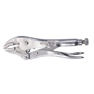 Locking Pliers, Curved Jaw Opens to 15/16 in, 4 in Long