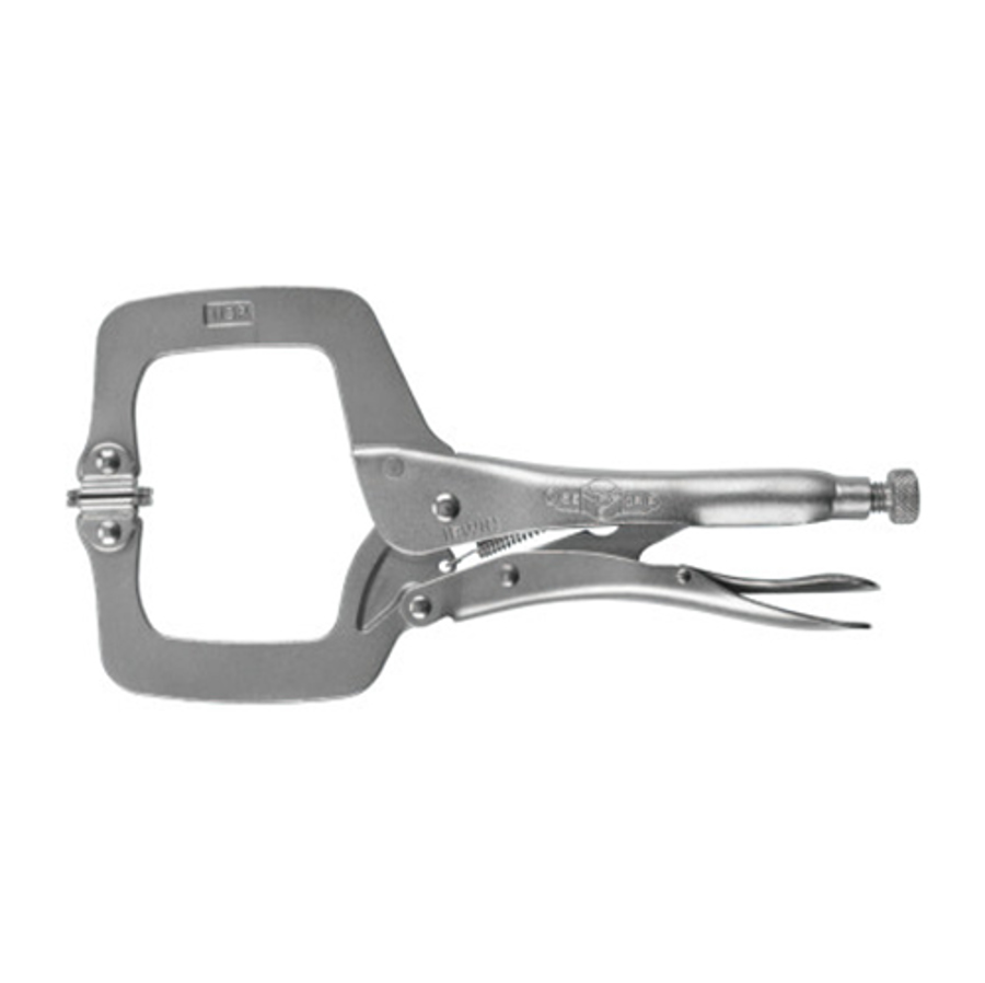 Locking C-Clamps with Swivel Pads, Jaw Opens to 2-1/8 in, 6 in Long
