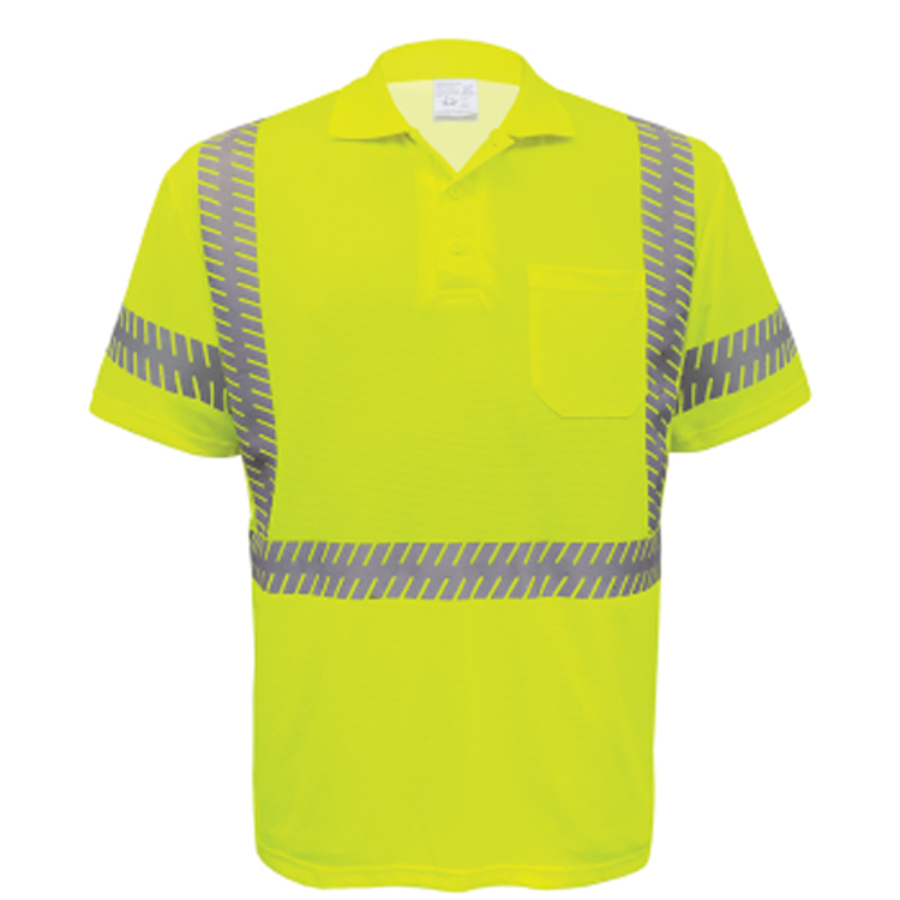 Class 3 Premium Polo Shirt, GLO-209, Hi-Vis Yellow