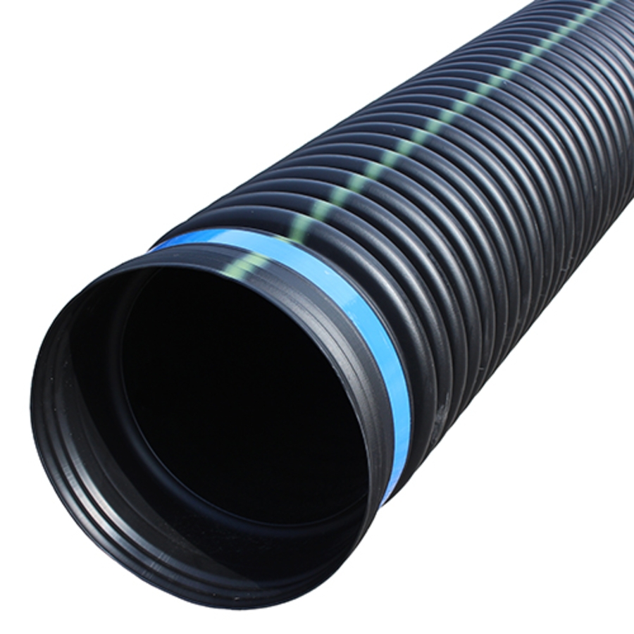 N-12 HDPE Solid Dual Wall Corrugated Highway Drain Pipe, Watertight