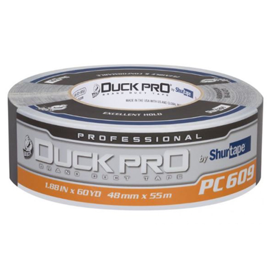 PC 609 Professional Grade Co-Extruded Cloth Duct Tape, 105454, Silver, 1.88" X 60 yd