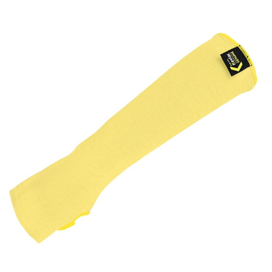 2-Ply Aramid Fiber Cut Resistant Sleeve w/Thumb Hole,  K14SLT, Yellow, 14"