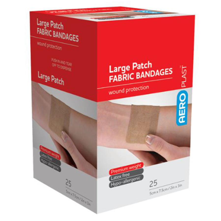 AeroPlast Large Fabric Patch Bandages, AFP506