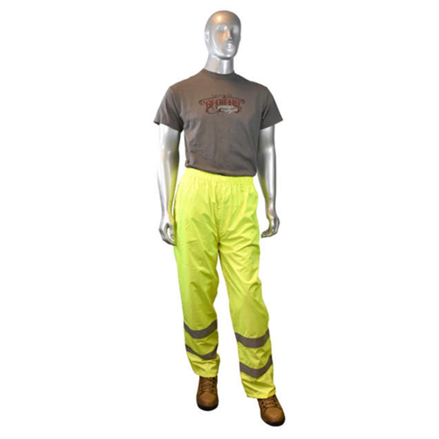 Class E Lightweight Rain Pants, RW10-ES1Y, Hi-Vis Green