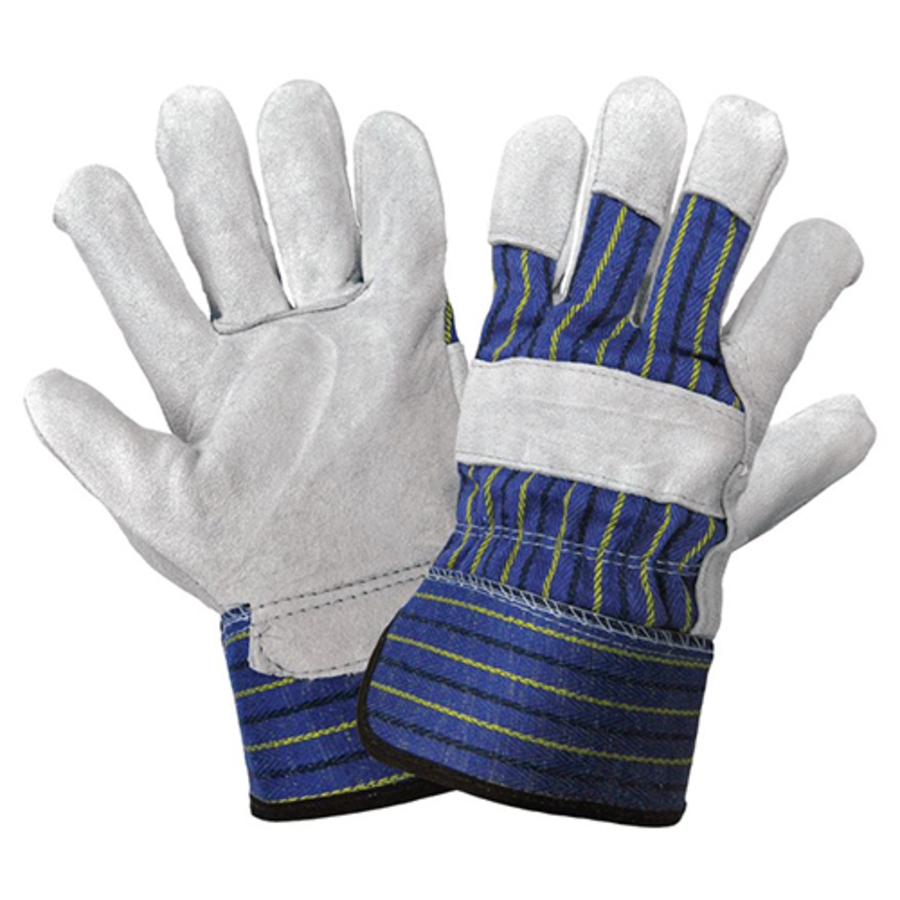 Premium Split Cowhide Leather Palm Gloves, 2120, Gray, Large