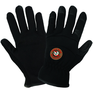 Hot Rod Spandex & Synthetic Leather Mechanics Gloves, HR3200, Black