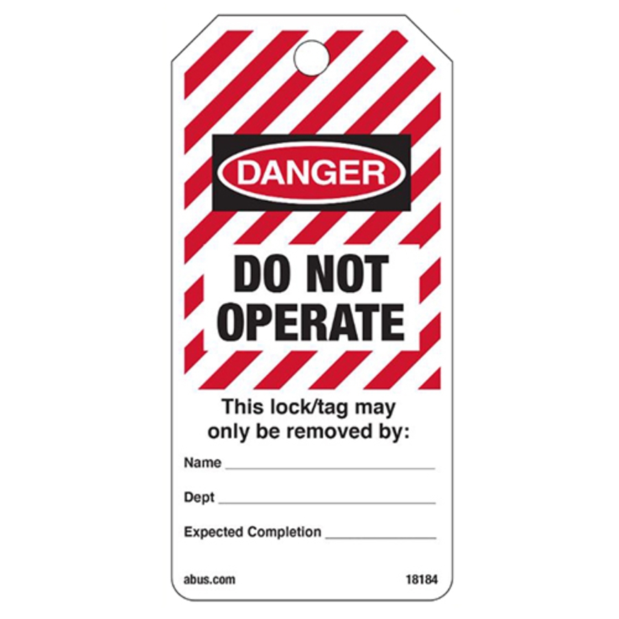 Tags On A Roll "Do Not Operate" Safety Tags