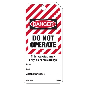 Tags On A Roll "Do Not Operate" Safety Tags