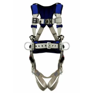 ExoFit X100 Comfort Construction Positioning Safety Harness, 1401112, Blue/Gray, Large