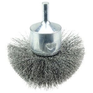 Circular Flared Crimped Wire End Brush, Steel Fill