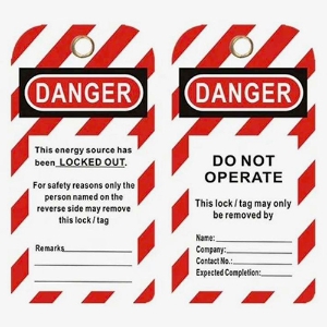 Polyester Laminate "Danger Do Not Operate" Safety Tag, Red/White