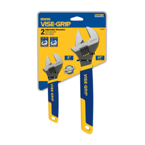 2 Piece Adjustable Wrench Sets,  6 in; 10 in Long