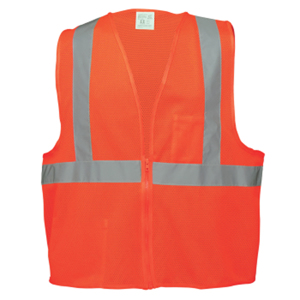 FrogWear Class 2 Lightweight Polyester Mesh Vest, GLO-006, Hi-Vis Orange