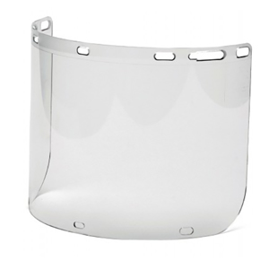 Cylinder Polycarbonate Shield with Slots for Chin Cup - ANSI Z87+ - Clear