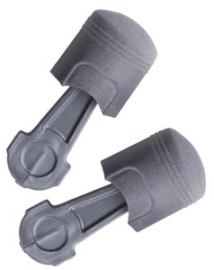 E-A-R Pistonz Reusable Earplugs, P1400, Gray, Uncorded, 29 dB