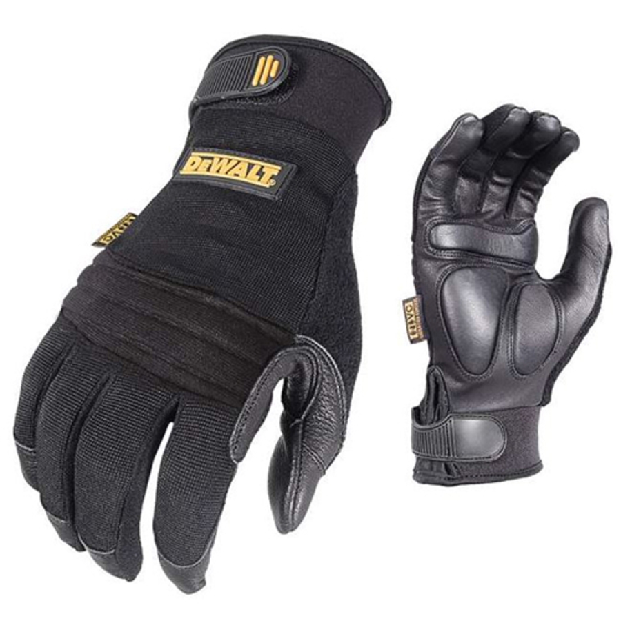 Vibration Reducing Gloves w/Padded Goatskin Leather Palms, DPG250, Black