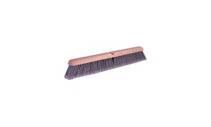 Flagged Silver Polystyrene Fine Sweep Brushes, 24 in Hardwood Block, 3 in Trim L