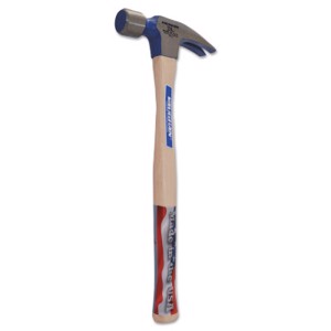 Framing Rip Hammer, Straight White Hickory Handle, 18 in, Forged Steel 2.38 lb Head